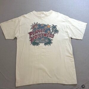 Planet Hollywood T Shirt Ft Lauderdale Graphic‎ Tee Vintage 1991 Large